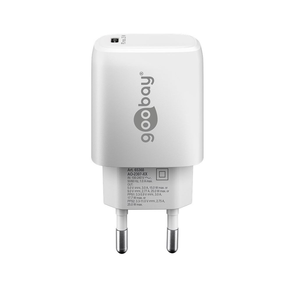 Goobay USB lader | USB-C PD | GaN | 25W | wit - Afbeelding 2