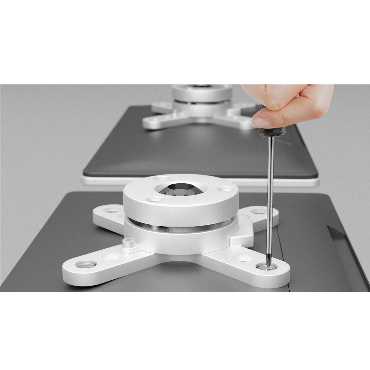 Goobay Twin bureaubeugel voor 2 monitoren tot 23 inch / full motion / zilver/zwart - Afbeelding 6