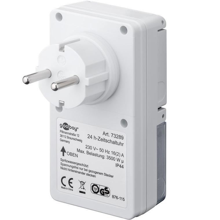 Goobay tijdschakelklok - mechanisch (48 schakelingen per 24u) - voor buiten (IP44) / wit - Afbeelding 4