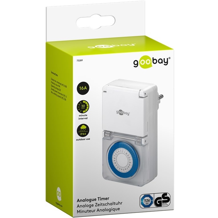 Goobay tijdschakelklok - mechanisch (48 schakelingen per 24u) - voor buiten (IP44) / wit - Afbeelding 6