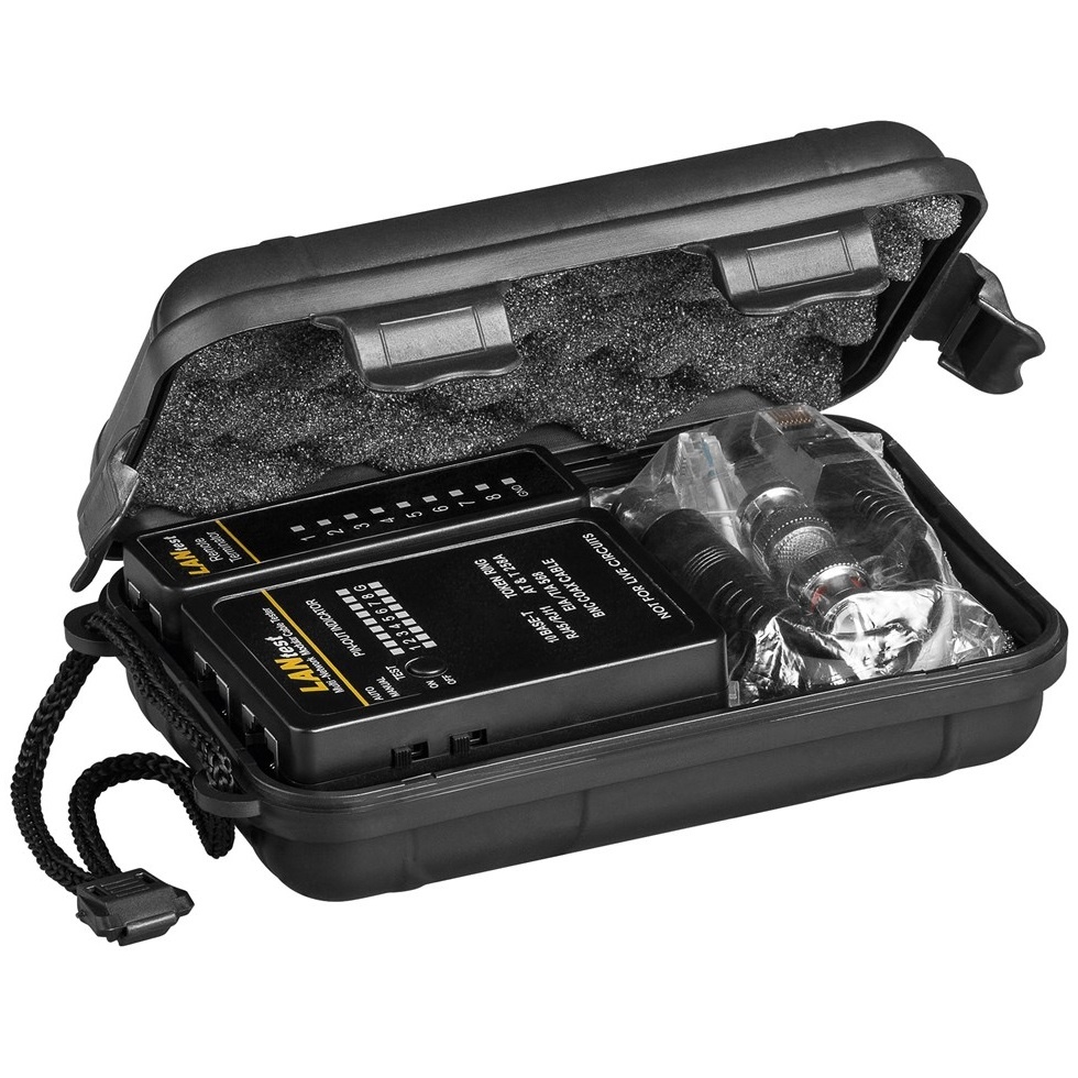 Goobay LAN multi-kabeltester voor coax- en netwerkkabels - RJ45, RJ12, RJ11 en BNC - Afbeelding 2