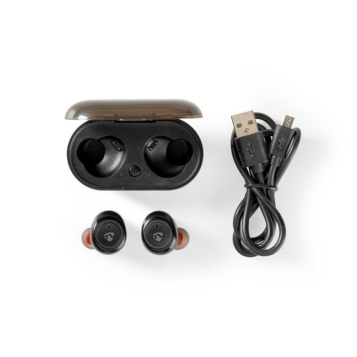Nedis True Wireless Stereo in-ear Bluetooth earphones met microfoon en opbergcase - Micro USB / zwart - Afbeelding 7