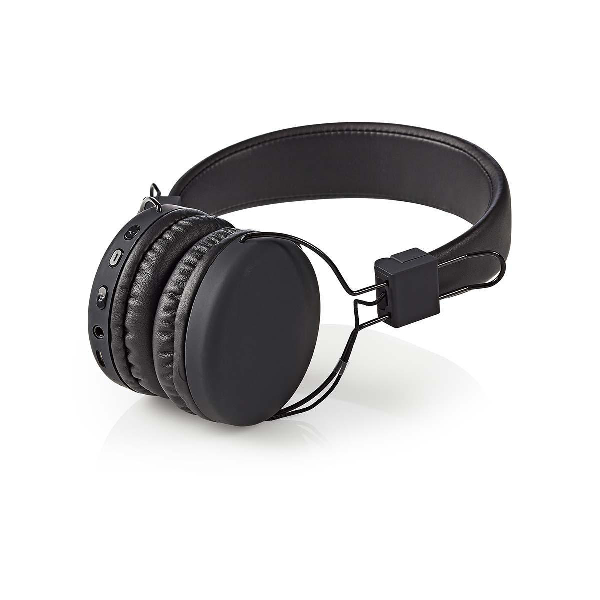 Nedis Bluetooth on-ear hoofdtelefoon met microfoon / zwart - Afbeelding 3