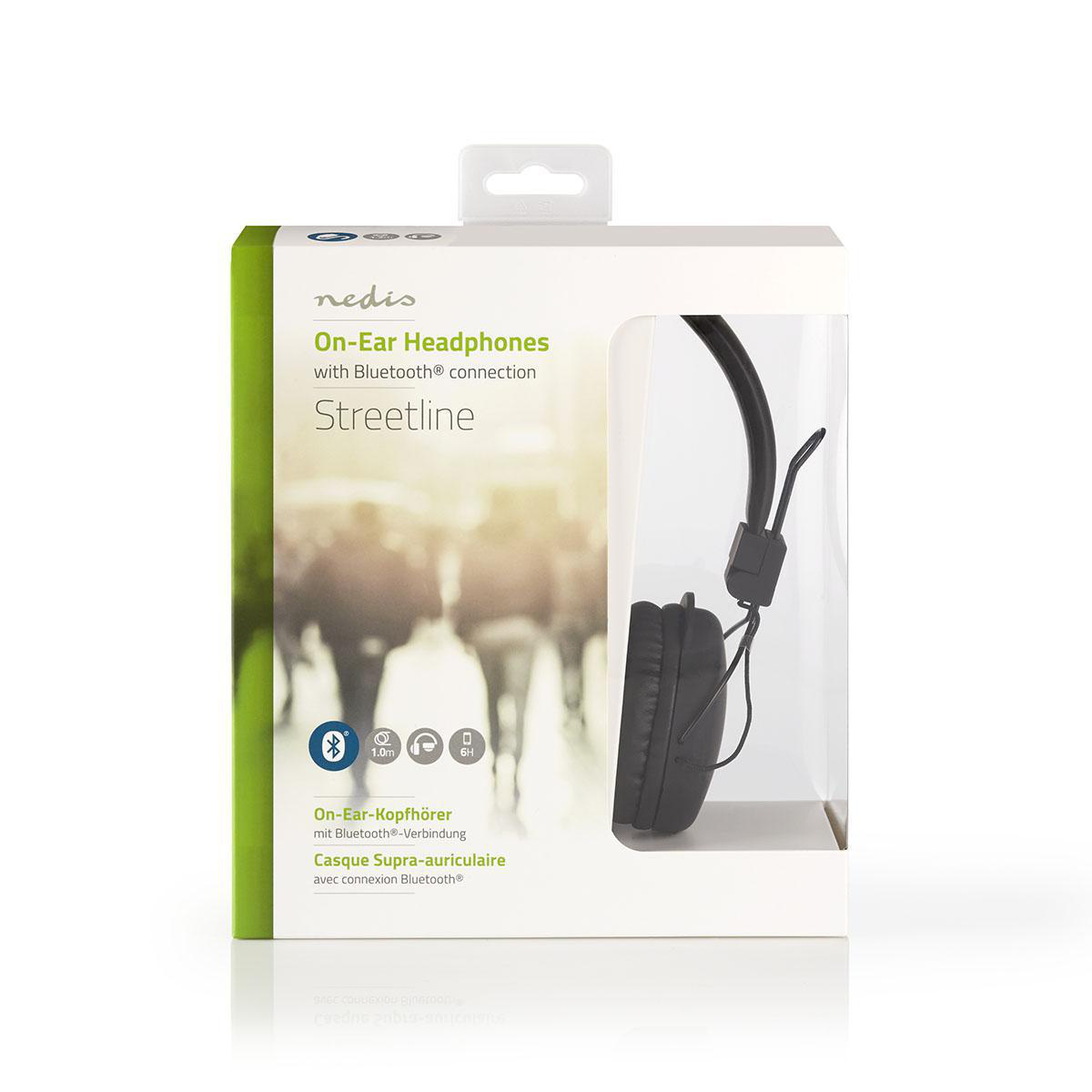 Nedis Bluetooth on-ear hoofdtelefoon met microfoon / zwart - Afbeelding 5