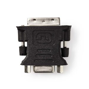 DVI-Adapter | DVI-I 24+5-Pin Male | VGA Female 15p | Vernikkeld | Recht | PVC | Zwart | Doos