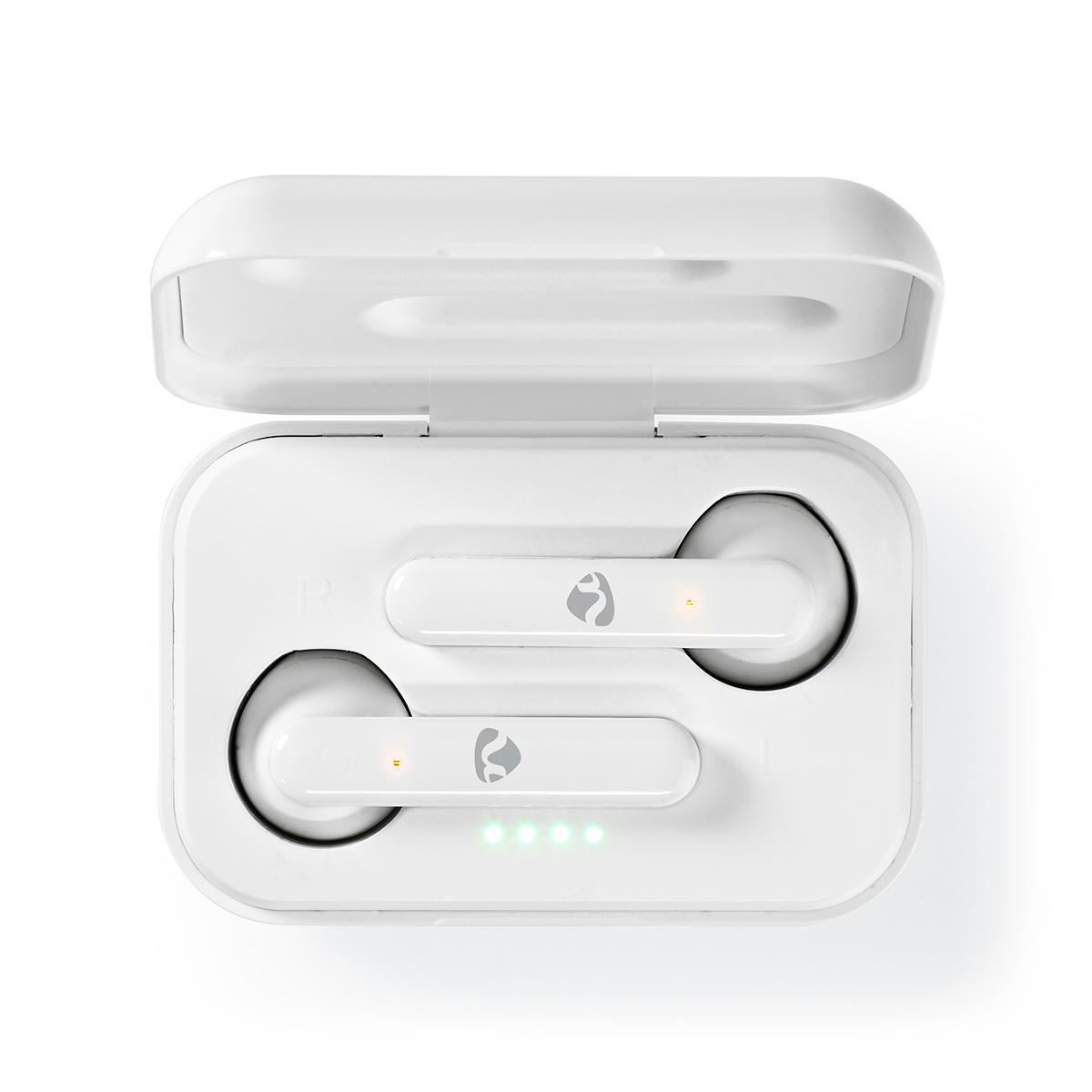 Nedis True Wireless Stereo in-ear Bluetooth earphones met microfoon en opbergcase - Micro USB / wit - Afbeelding 8