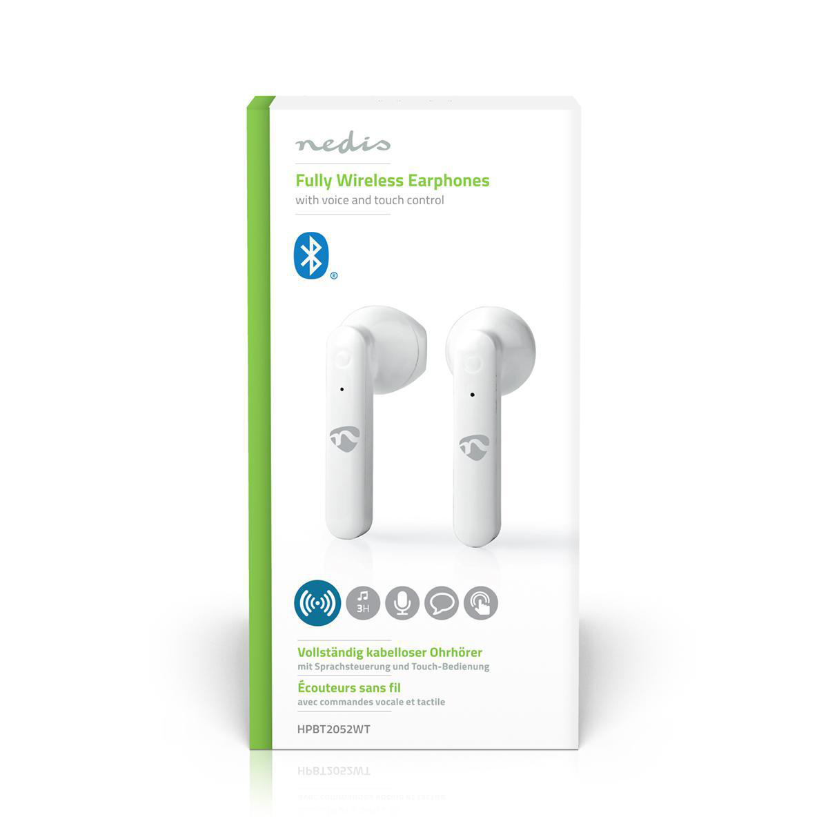 Nedis True Wireless Stereo in-ear Bluetooth earphones met microfoon en opbergcase - Micro USB / wit - Afbeelding 10