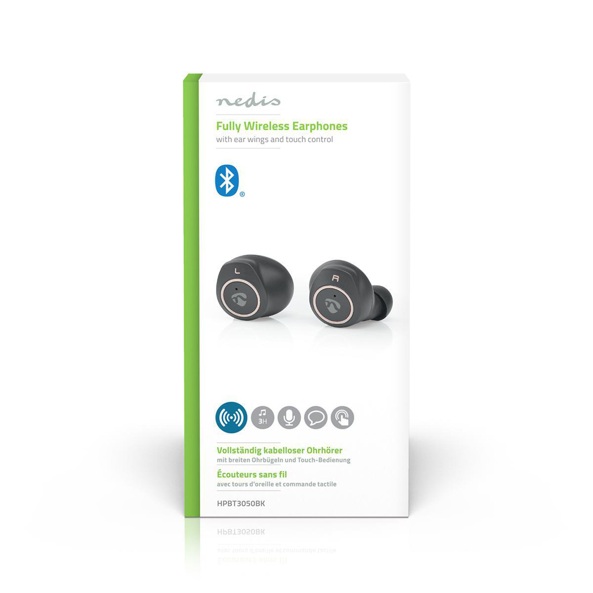 Nedis True Wireless Stereo in-ear Bluetooth earphones met microfoon en opbergcase - USB-C / zwart - Afbeelding 10