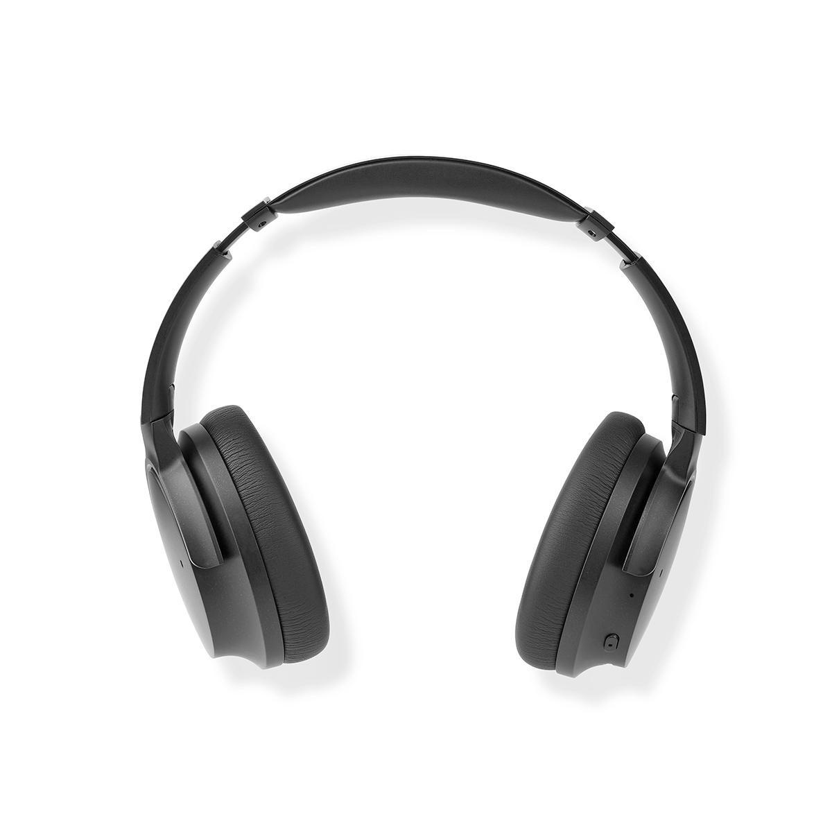 Nedis premium stereo over-ear Bluetooth hoofdtelefoon met microfoon en Active Noise Cancelling / zwart - Afbeelding 2