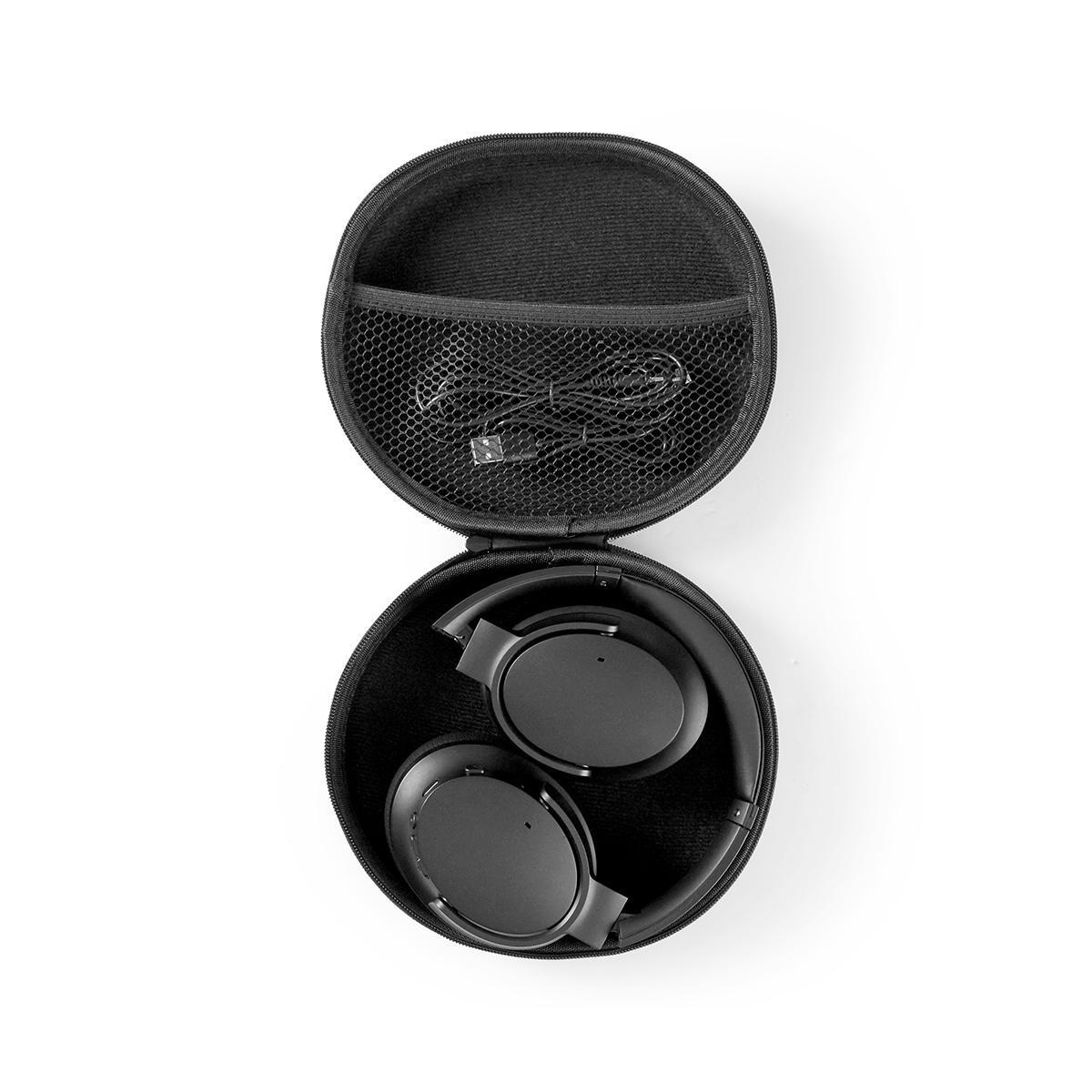 Nedis premium stereo over-ear Bluetooth hoofdtelefoon met microfoon en Active Noise Cancelling / zwart - Afbeelding 6