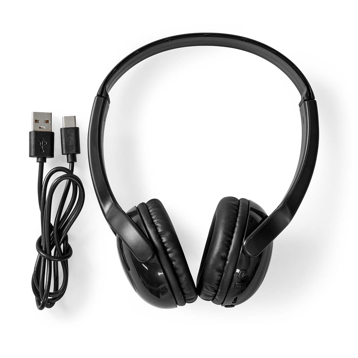 Nedis Bluetooth on-ear kinderhoofdtelefoon met microfoon | zwart - Afbeelding 8