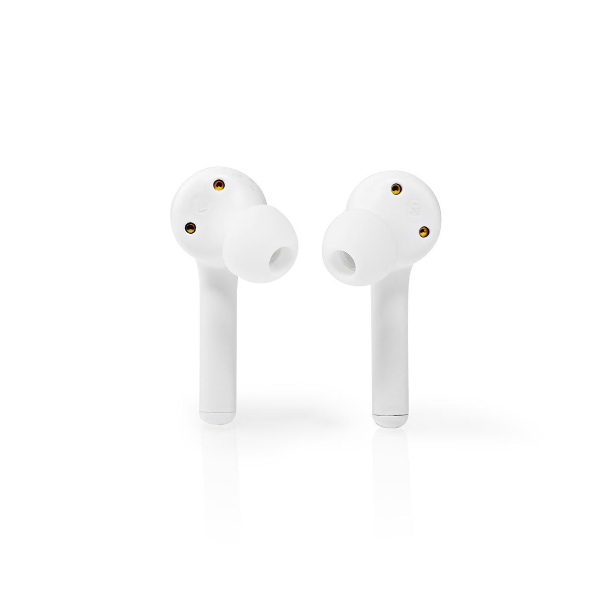 Nedis premium True Wireless Stereo in-ear Bluetooth earphones met microfoon en opbergcase - USB-C / wit - Afbeelding 2
