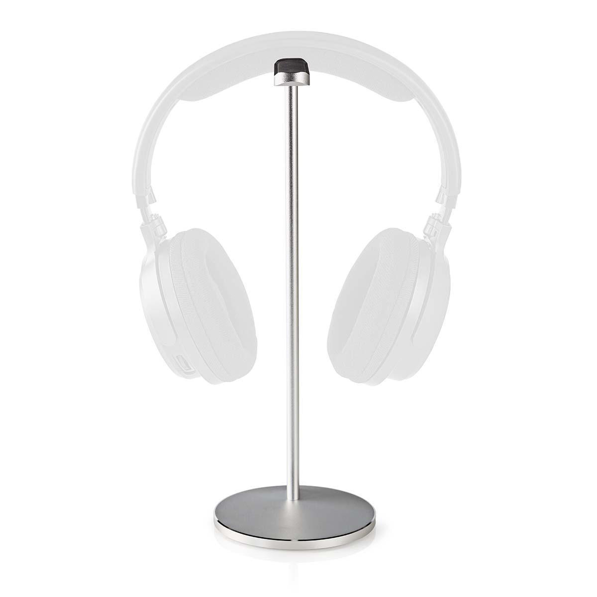 Nedis premium tafelstandaard voor hoofdtelefoons en headsets / zilver - Afbeelding 2