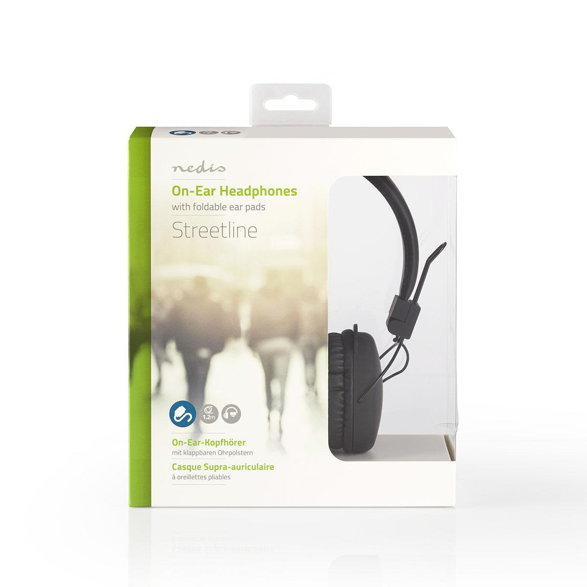 Bedrade On-ear Koptelefoon | 3,5 mm | Kabellengte: 1.20 m | Zwart - Afbeelding 6