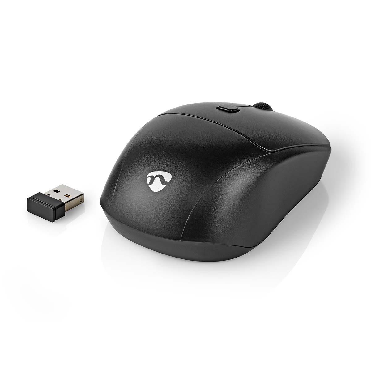 Nedis draadloze USB toetsenbord en muis set - AZERTY (BE) / zwart - Afbeelding 5