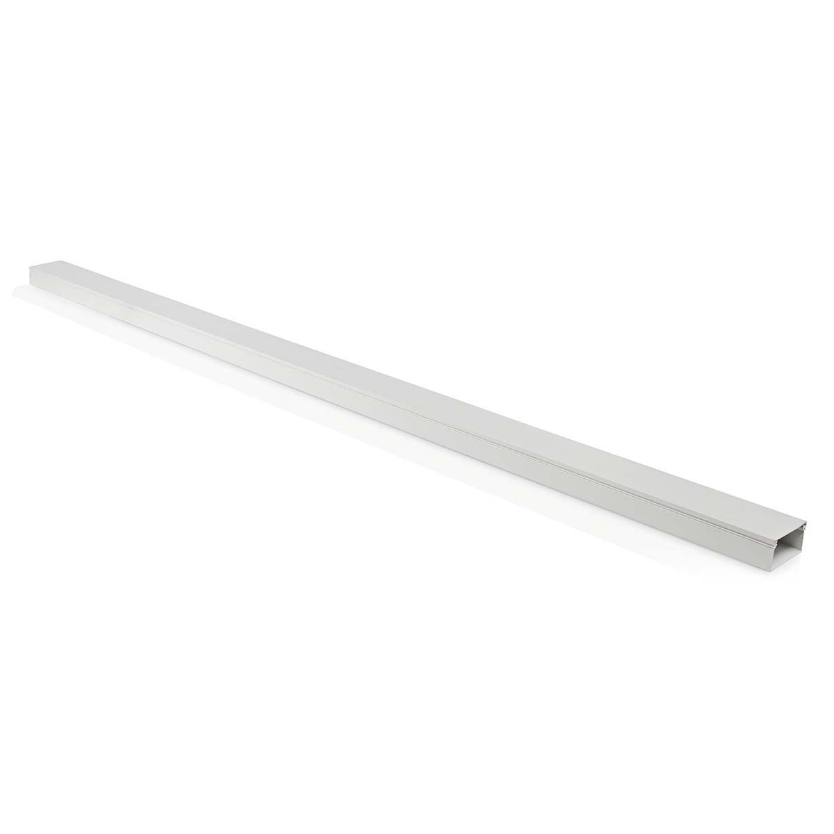 Nedis aluminium kabelgoot met cover en zelfklevende plakstrip - 110 x 5 cm / wit