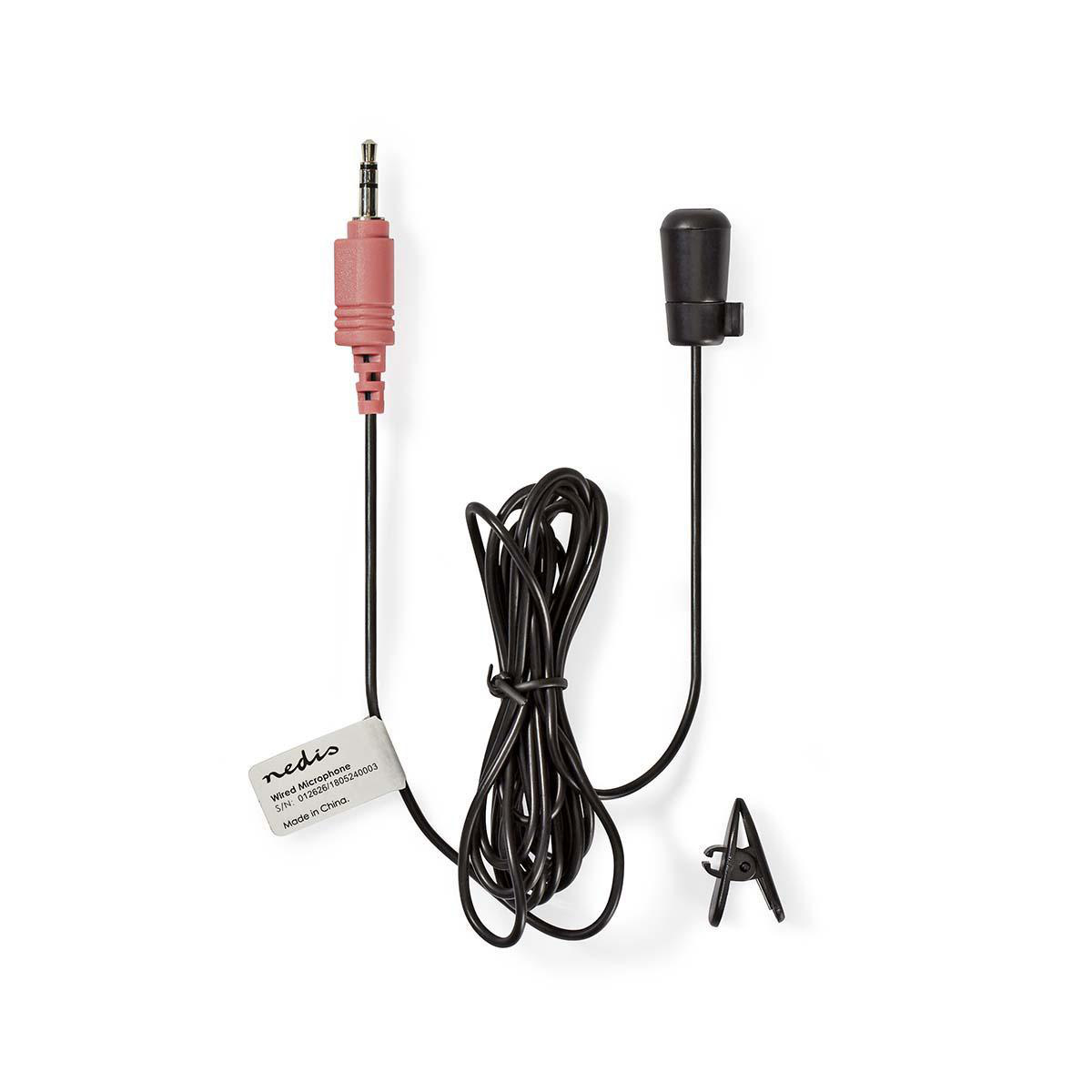 Nedis clip-on microfoon - 1x 3,5mm Jack / zwart - 1,8 meter - Afbeelding 4