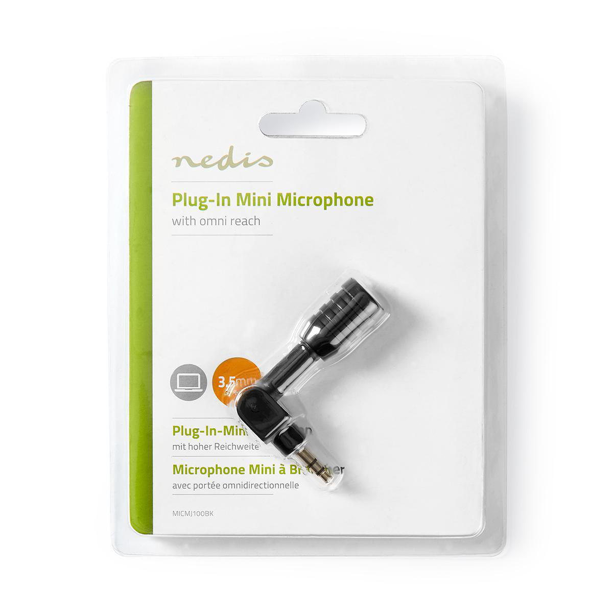 Nedis mini microfoon - 1x 3,5mm Jack / zwart - Afbeelding 8