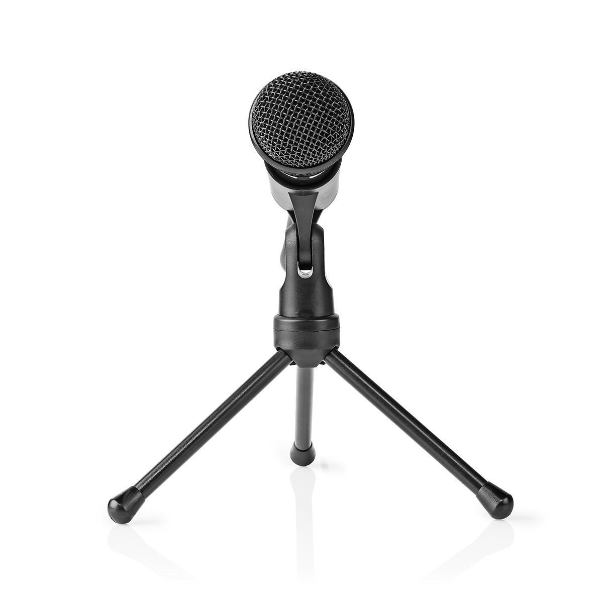 Nedis condensator microfoon met tripod standaard - 1x 3,5mm Jack / zwart - 1,8 meter - Afbeelding 2