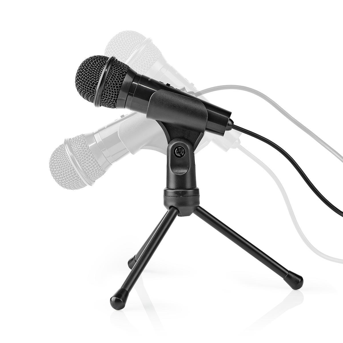 Nedis condensator microfoon met tripod standaard - 1x 3,5mm Jack / zwart - 1,8 meter - Afbeelding 3