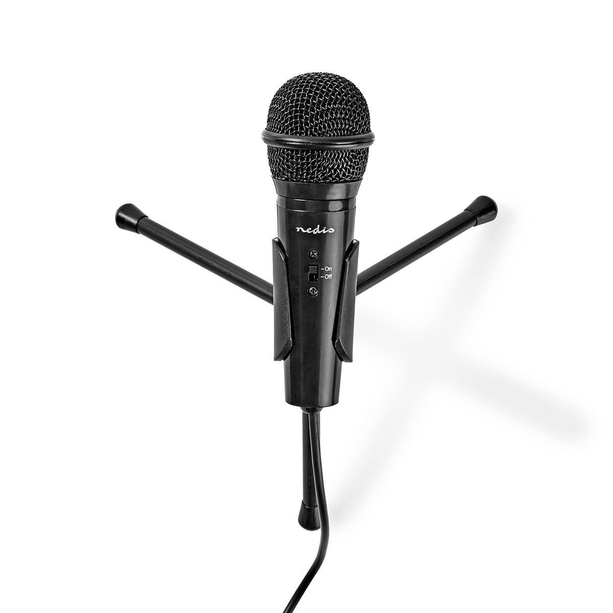 Nedis condensator microfoon met tripod standaard - 1x 3,5mm Jack / zwart - 1,8 meter - Afbeelding 5