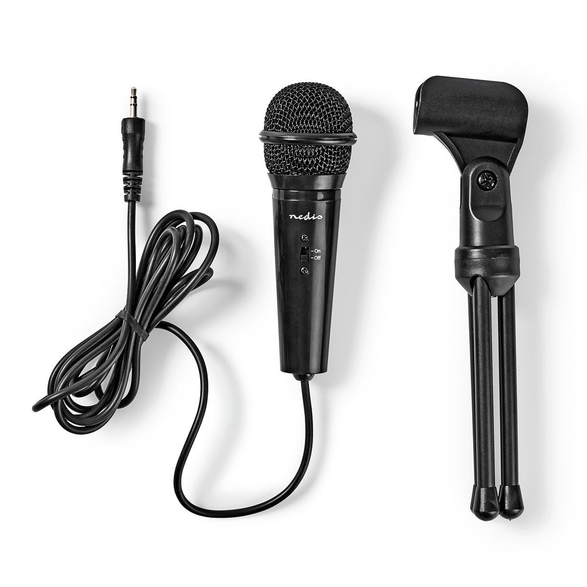 Nedis condensator microfoon met tripod standaard - 1x 3,5mm Jack / zwart - 1,8 meter - Afbeelding 6