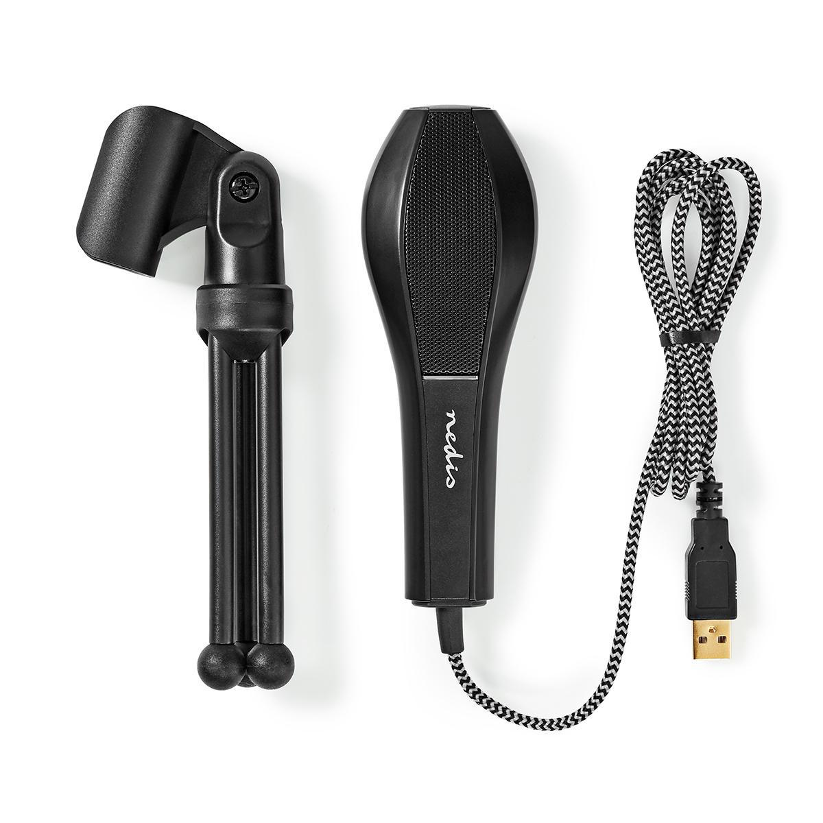 Nedis condensator microfoon met tripod standaard - USB-A / zwart - 1,4 meter - Afbeelding 8