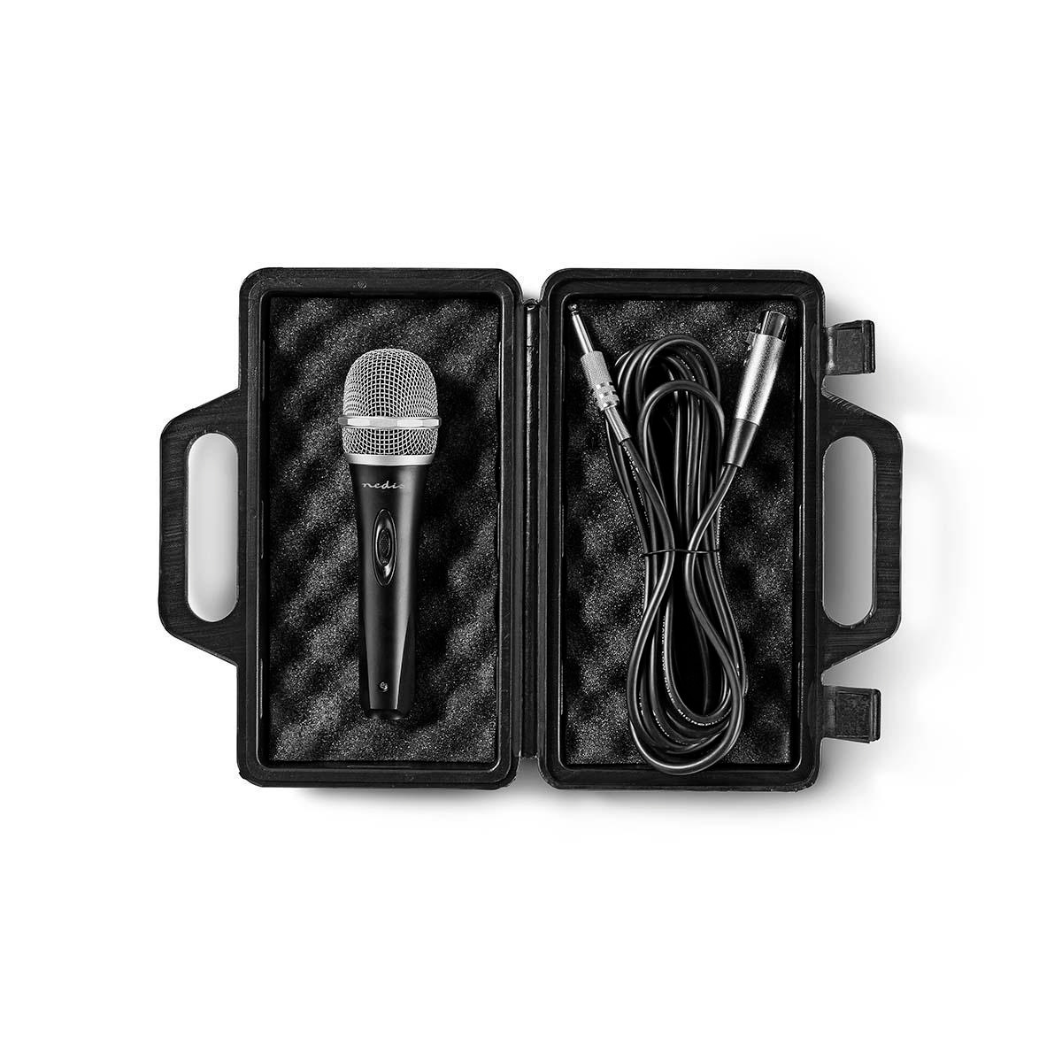Nedis professionele bedrade microfoon met koffer - XLR - 6,35mm Jack - metaal / zwart - 5 meter - Afbeelding 2
