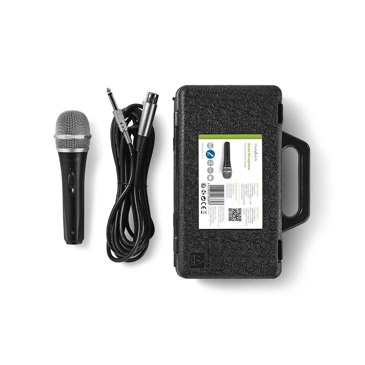 Nedis professionele bedrade microfoon met koffer - XLR - 6,35mm Jack - metaal / zwart - 5 meter - Afbeelding 4