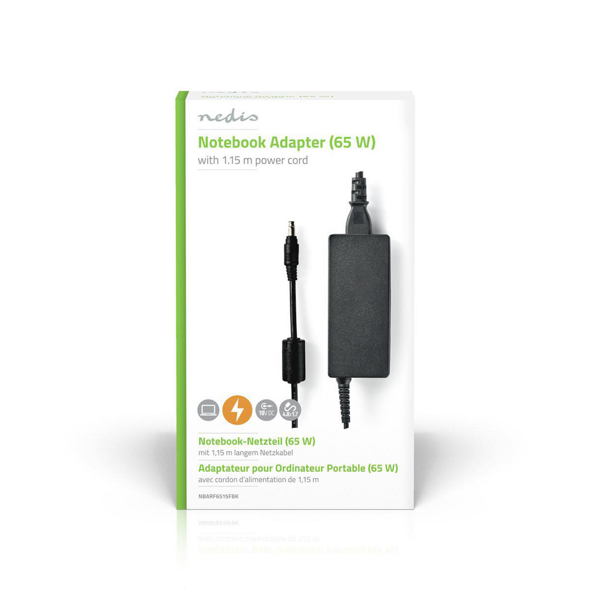 Nedis notebook lader 18,5V / 3,5A / 65W - 4,8mm x 1,7mm voor o.a. HP en Compaq - Afbeelding 5
