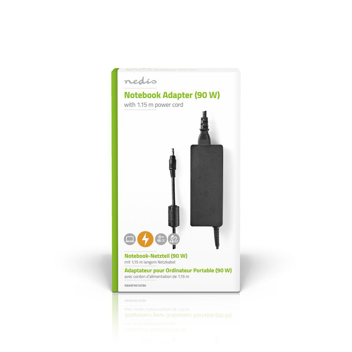 Nedis notebook lader 18,5V / 4,9A / 90W - 4,8mm x 1,7mm voor o.a. HP en Compaq - Afbeelding 5