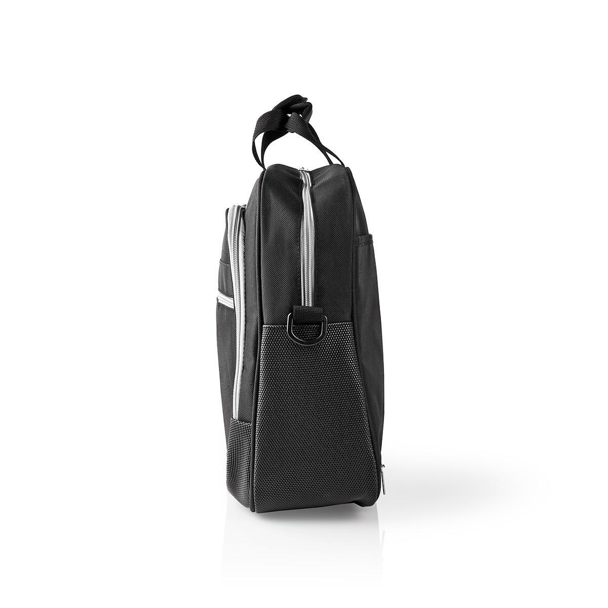 Nedis notebooktas met schouderriem en opbergvakken voor 15 inch t/m 16 inch notebooks / zwart - Afbeelding 2