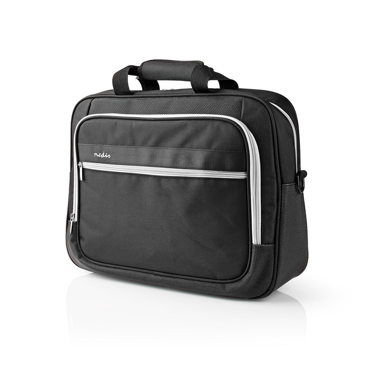 Nedis notebooktas met schouderriem en opbergvakken voor 15 inch t/m 16 inch notebooks / zwart - Afbeelding 3