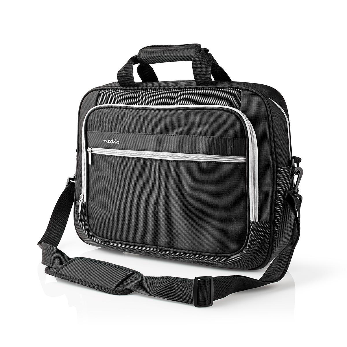 Nedis notebooktas met schouderriem en opbergvakken voor 15 inch t/m 16 inch notebooks / zwart - Afbeelding 4