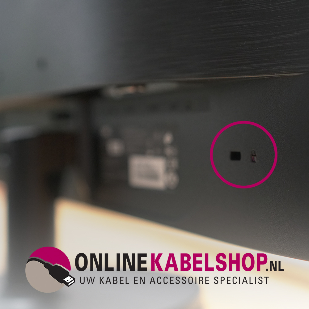 Nedis notebookslot met cijfercode - Kensington lock (3 x 7 mm) / zilver - 1,8 meter - Afbeelding 4