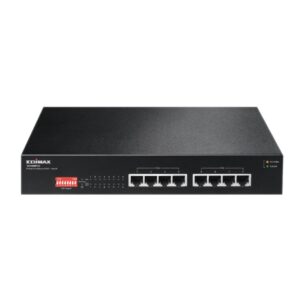 Lange afstand 8-poorts Gigabit PoE+-switch met DIP-switch