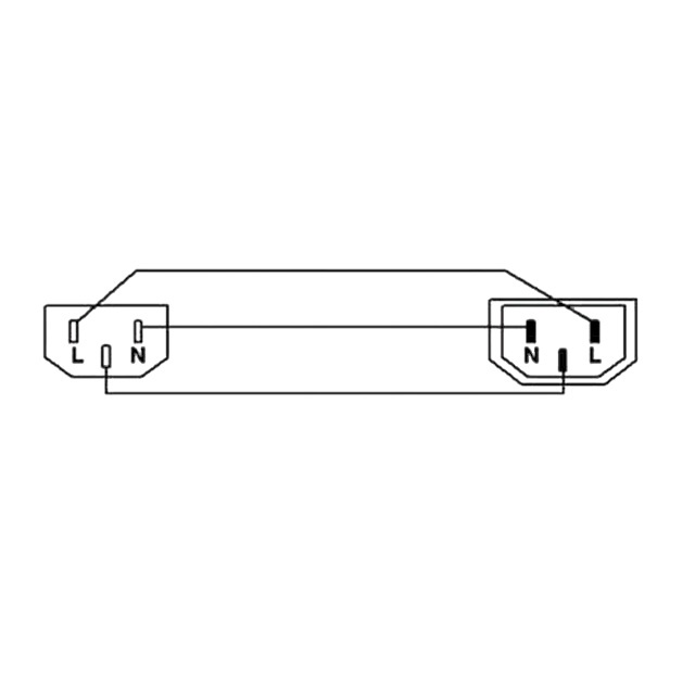 C13 - C14 stroomkabel voor UPS/PDU | 3x 0,75mm | zwart | 0,50 meter - Afbeelding 2
