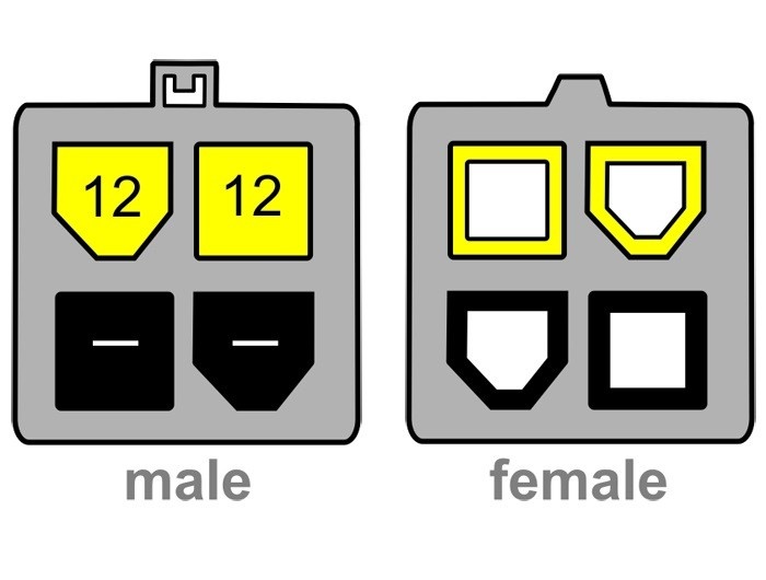 ATX12V P4 (m) - ATX12V P4 (v) voeding verlengkabel - 0,30 meter - Afbeelding 2