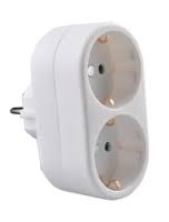 Stopcontact-Splitter | Type-F (CEE 7/7) | 250 V AC 50 Hz | Randaarde stekker / Type F (CEE 7/7) | 250 V AC 50/60 Hz | 16.0 A | 3500 W | Wit - Afbeelding 2