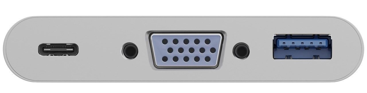 USB-C naar VGA, USB-A en USB-C PD adapter met DP Alt Mode (1920 x 1200) / wit - 0,15 meter - Afbeelding 2