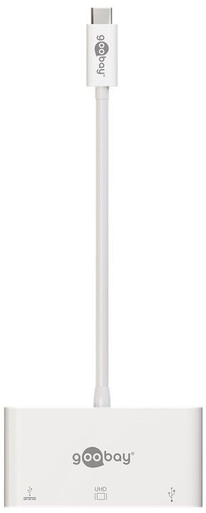 USB-C naar VGA, USB-A en USB-C PD adapter met DP Alt Mode (1920 x 1200) / wit - 0,15 meter - Afbeelding 3