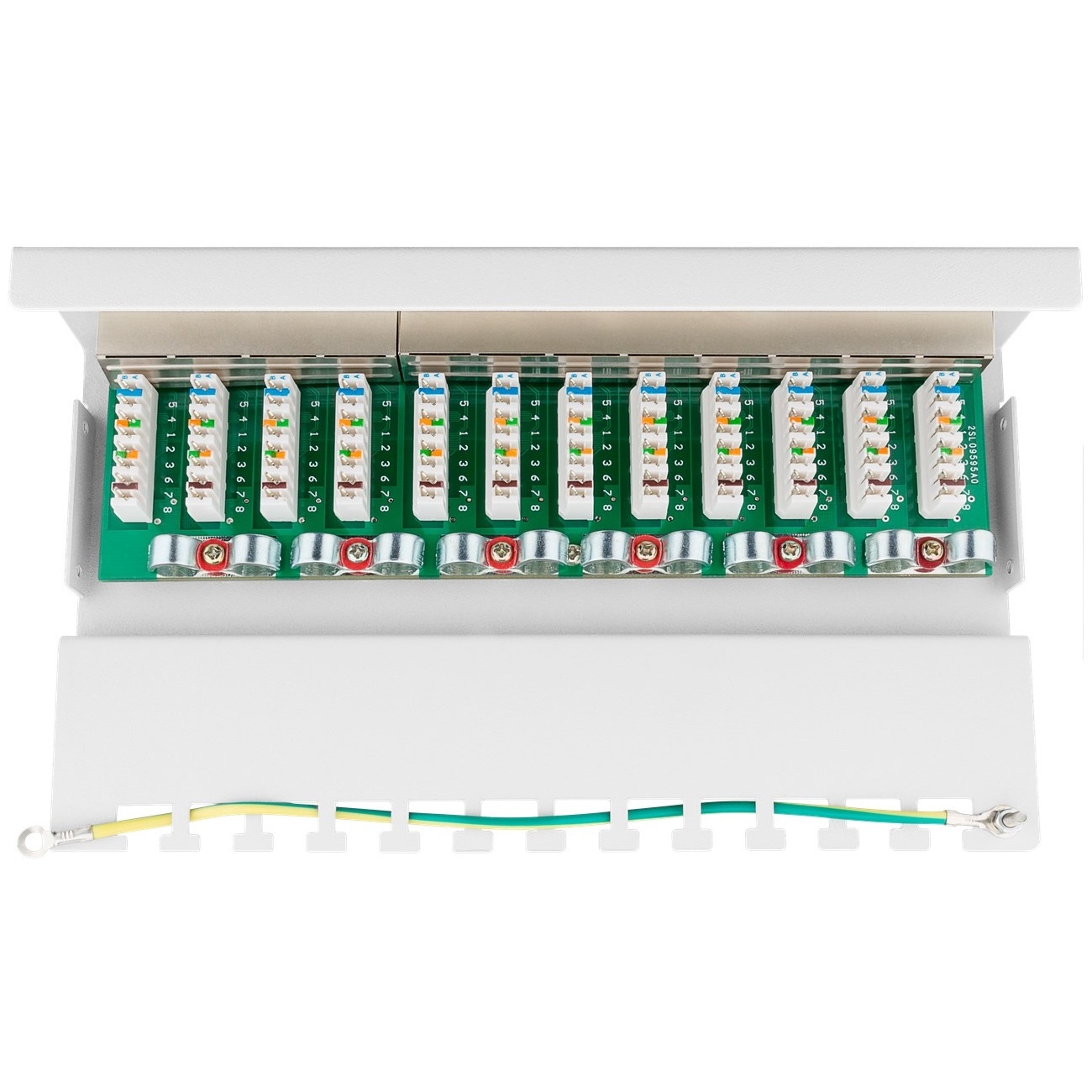 CAT6 Gigabit Desktop Patch Panel 1U met 12 poorten - afgeschermd / wit - Afbeelding 2