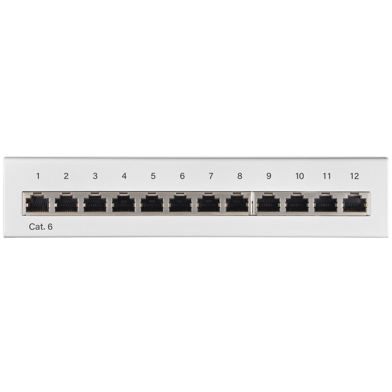 CAT6 Gigabit Desktop Patch Panel 1U met 12 poorten - afgeschermd / wit - Afbeelding 3