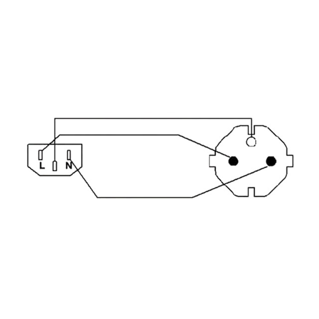 C13 (recht) - CEE 7/7 (recht) stroomkabel | 3x 1,00mm | zwart | 10 meter - Afbeelding 2