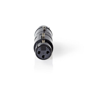 XLR-Adapter | XLR 3-Pins Female | XLR 3-Pins Female | Vernikkeld | Recht | Metaal | Zwart | 1 Stuks | Polybag