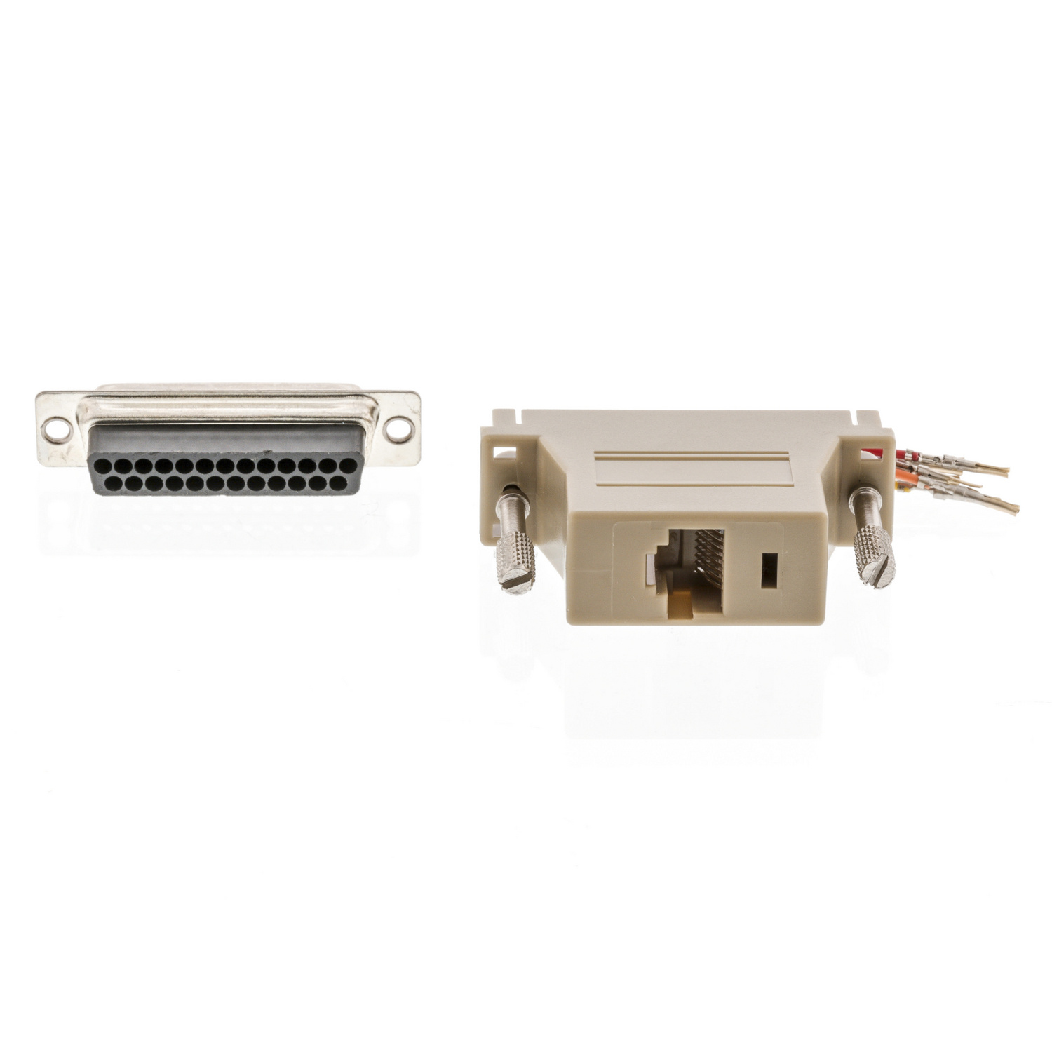 Seriële Adapter SUB-D 25-Pins Female - RJ45 (8/8) Female Ivoor - Afbeelding 2