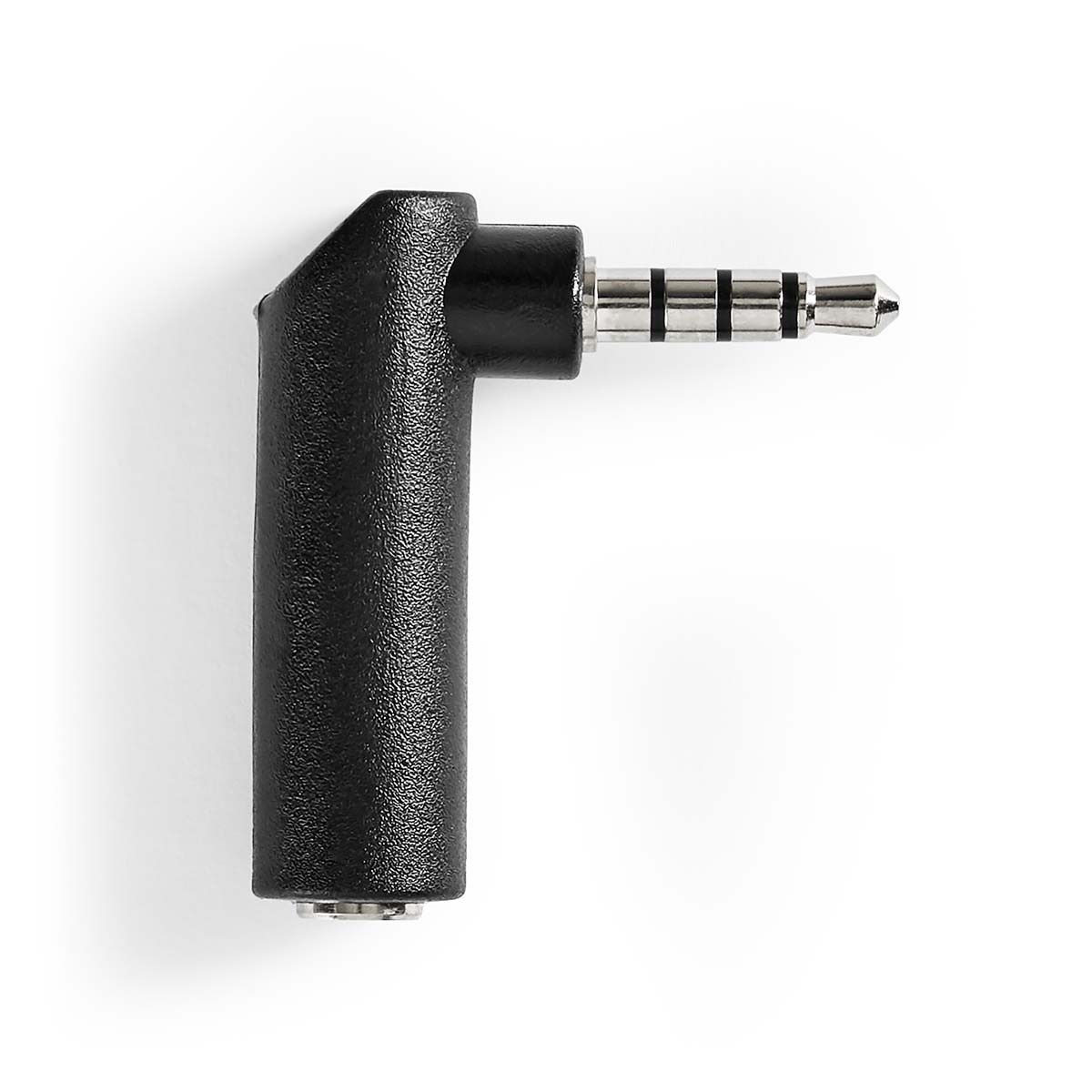 3,5mm Jack 4-polig haakse stereo audio/video adapter / zwart - Afbeelding 2