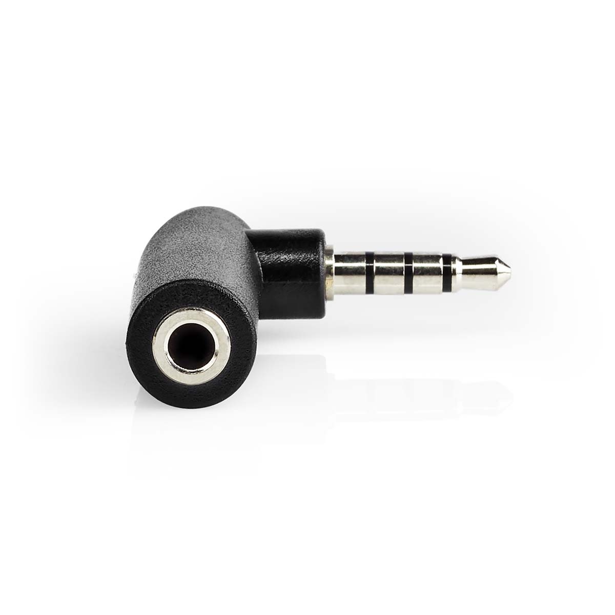 3,5mm Jack 4-polig haakse stereo audio/video adapter / zwart - Afbeelding 3