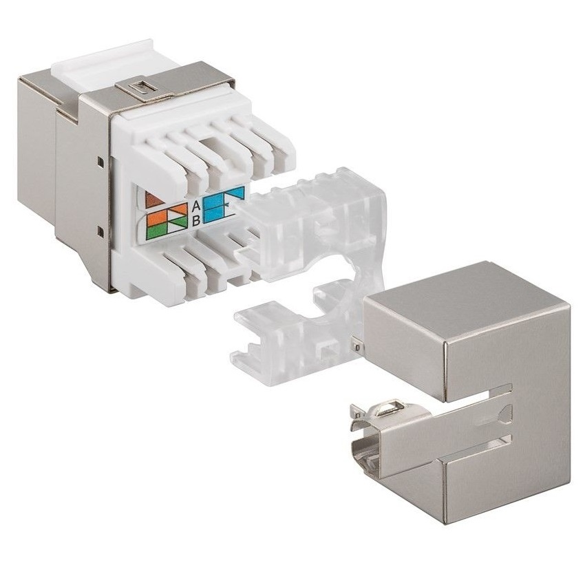 STP CAT6 Gigabit Keystone module RJ45 - LSA (toolless) - haaks / metaal - Afbeelding 2