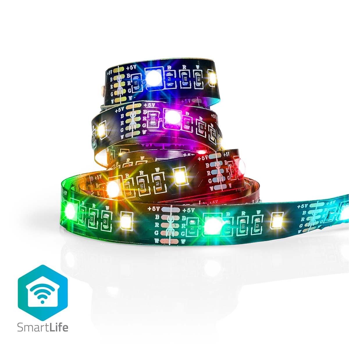 Nedis SmartLife Bluetooth LED-strip voor binnen - 2m / full-color en warm-wit